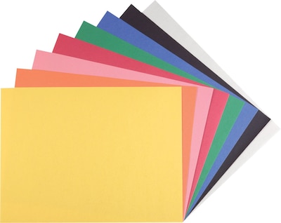Staples® Construction Paper; 9x12, Assorted Colors